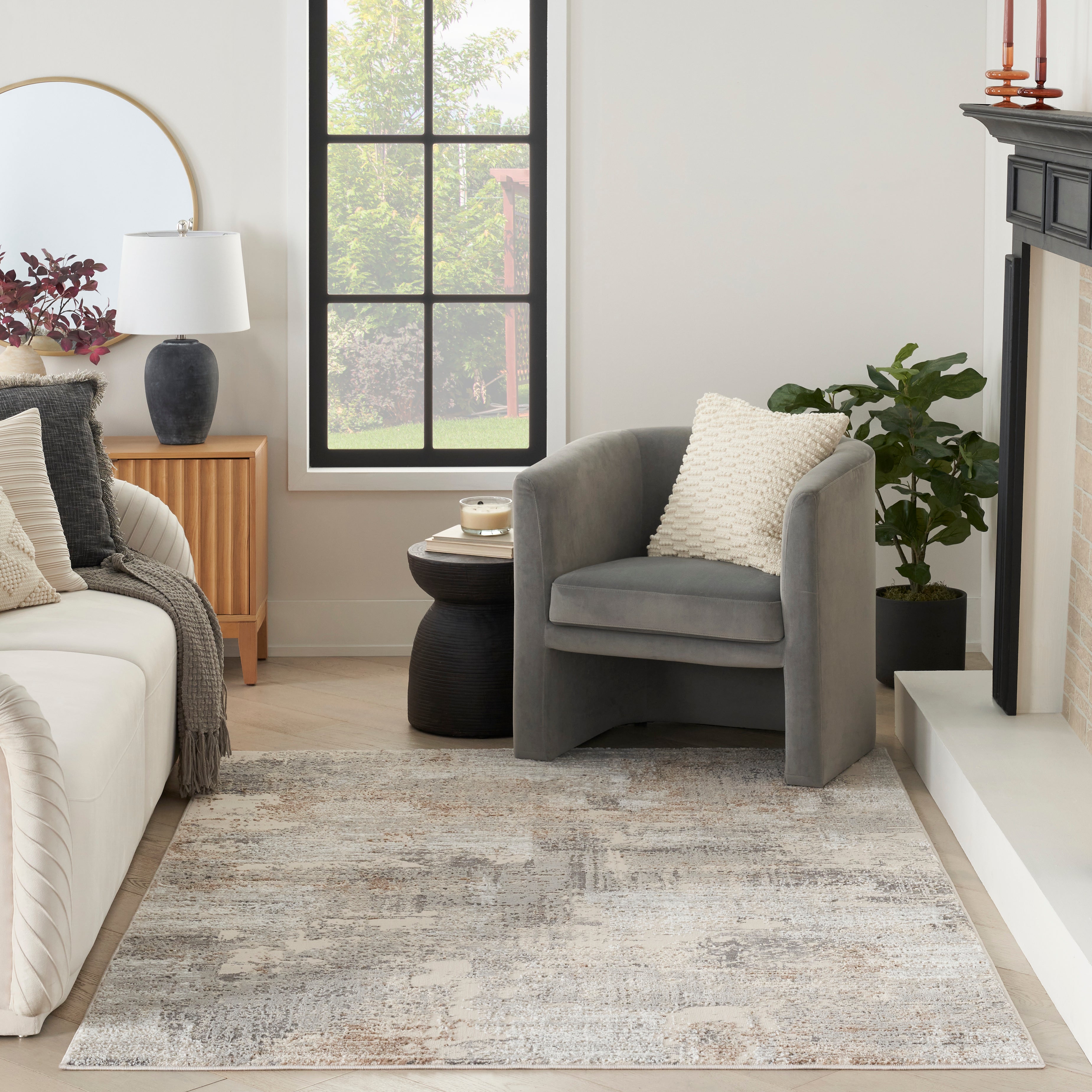 Nourison Sustainable Trends SUT04 Beige/Grey Large Rectangle Rug